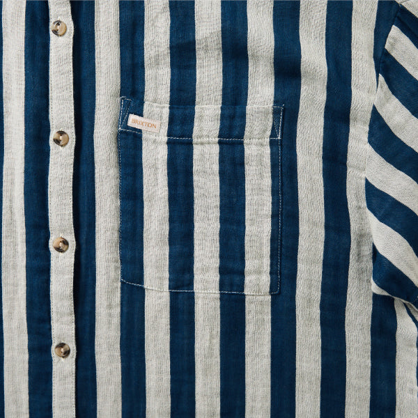 BRIXTON MYKONOS STRIPE BF S/S WOVEN