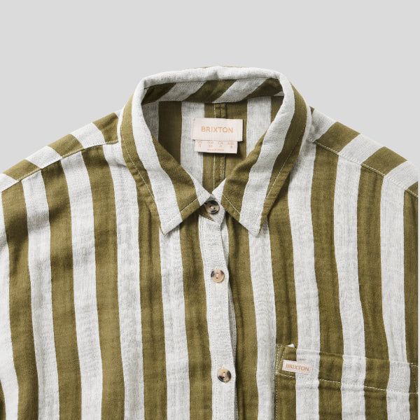 BRIXTON MYKONOS STRIPE BF S/S WOVEN