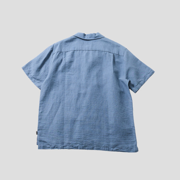 BRIXTON BUNKER LINEN SHORT SLEEVE CAMP　COLLAR SHIRT