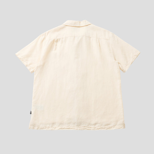 BRIXTON BUNKER LINEN SHORT SLEEVE CAMP　COLLAR SHIRT