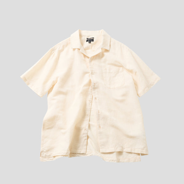 BRIXTON BUNKER LINEN SHORT SLEEVE CAMP　COLLAR SHIRT