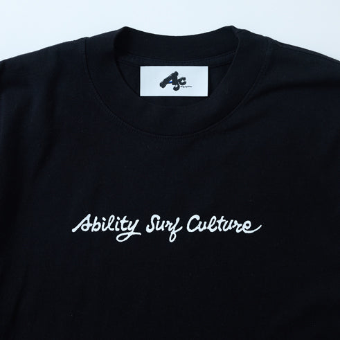 ability surf culture ELEVATED S/S TEE UNISEX BLACK