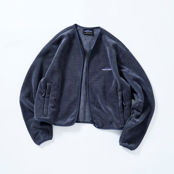 THOUSAND MILE KNIT FREECE ZIP CARDIGAN