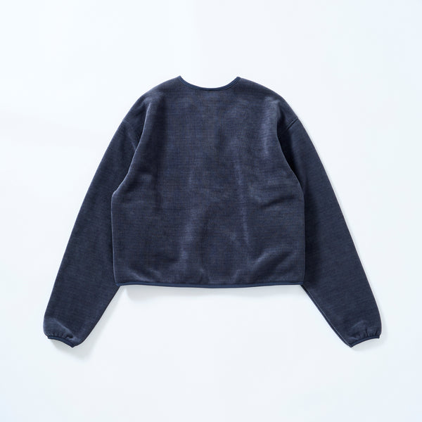 THOUSAND MILE KNIT FREECE ZIP CARDIGAN